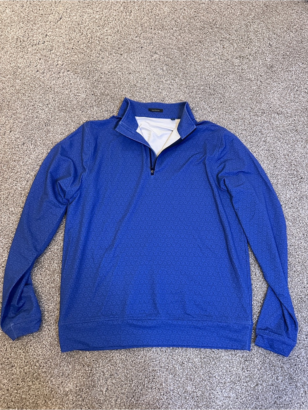 Men's Turtleson Royal Blue Quarter-Zip Performance Sweater